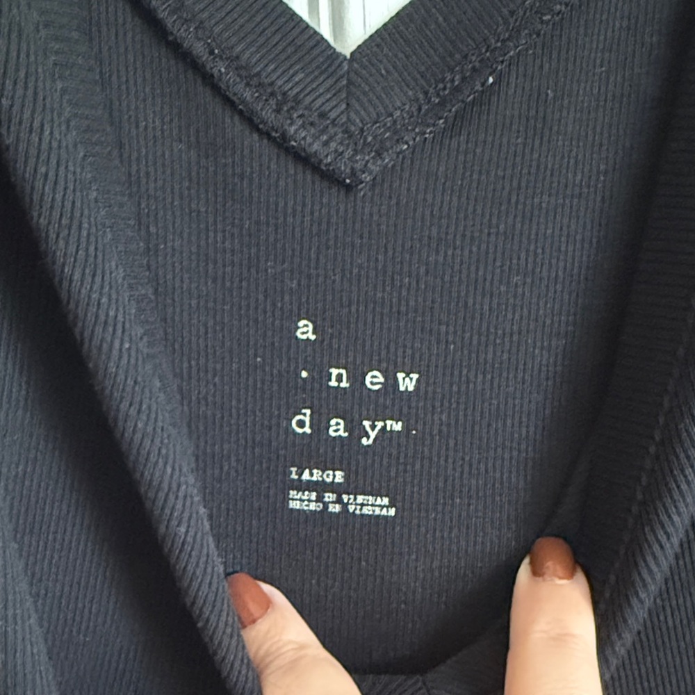 a new day Black V-Neck Midi Dress - Picture 2 of 8